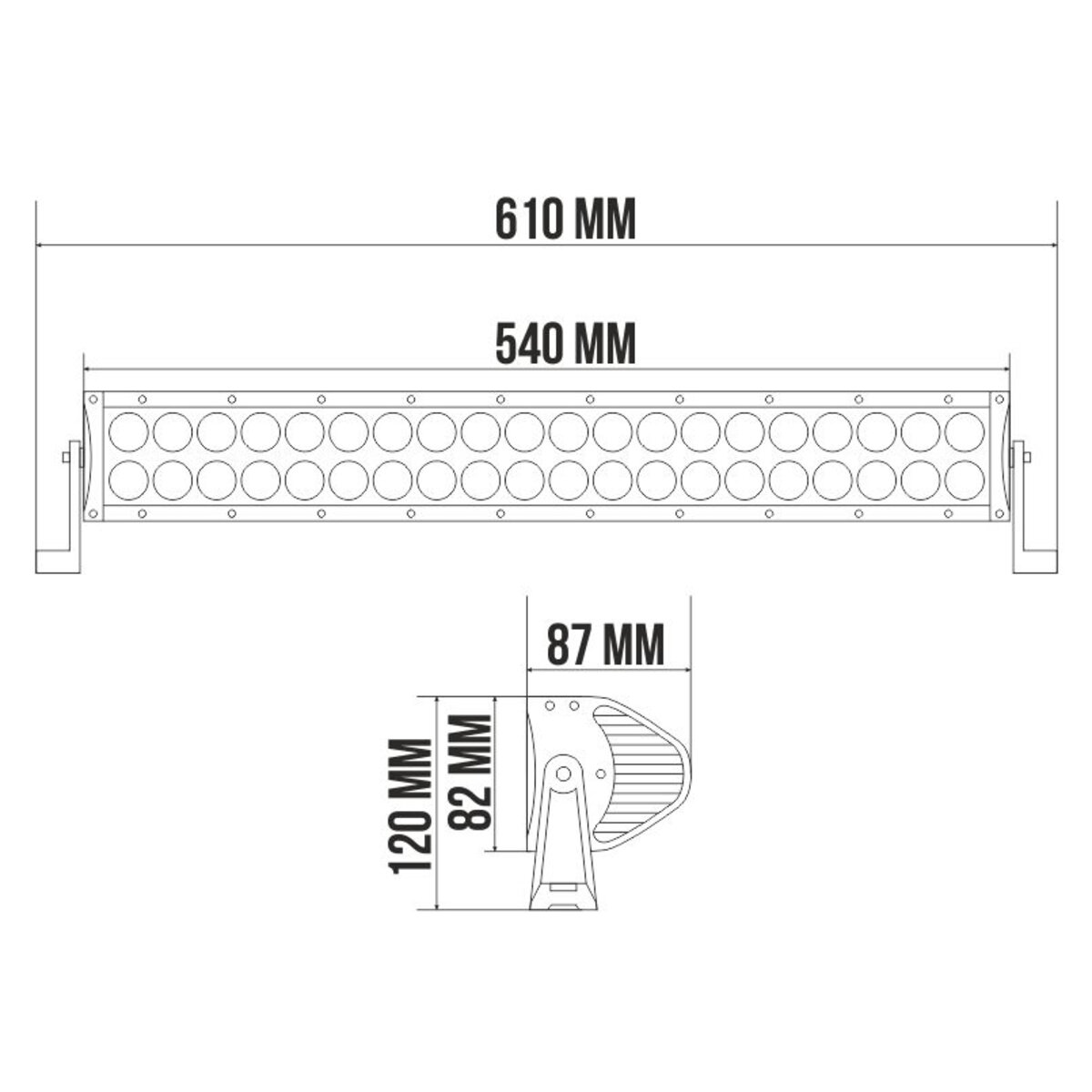 Автолампа світлодіодна BELAUTO CREE Spot LED (40*3w) (BOL4003S) дивитися фото №2