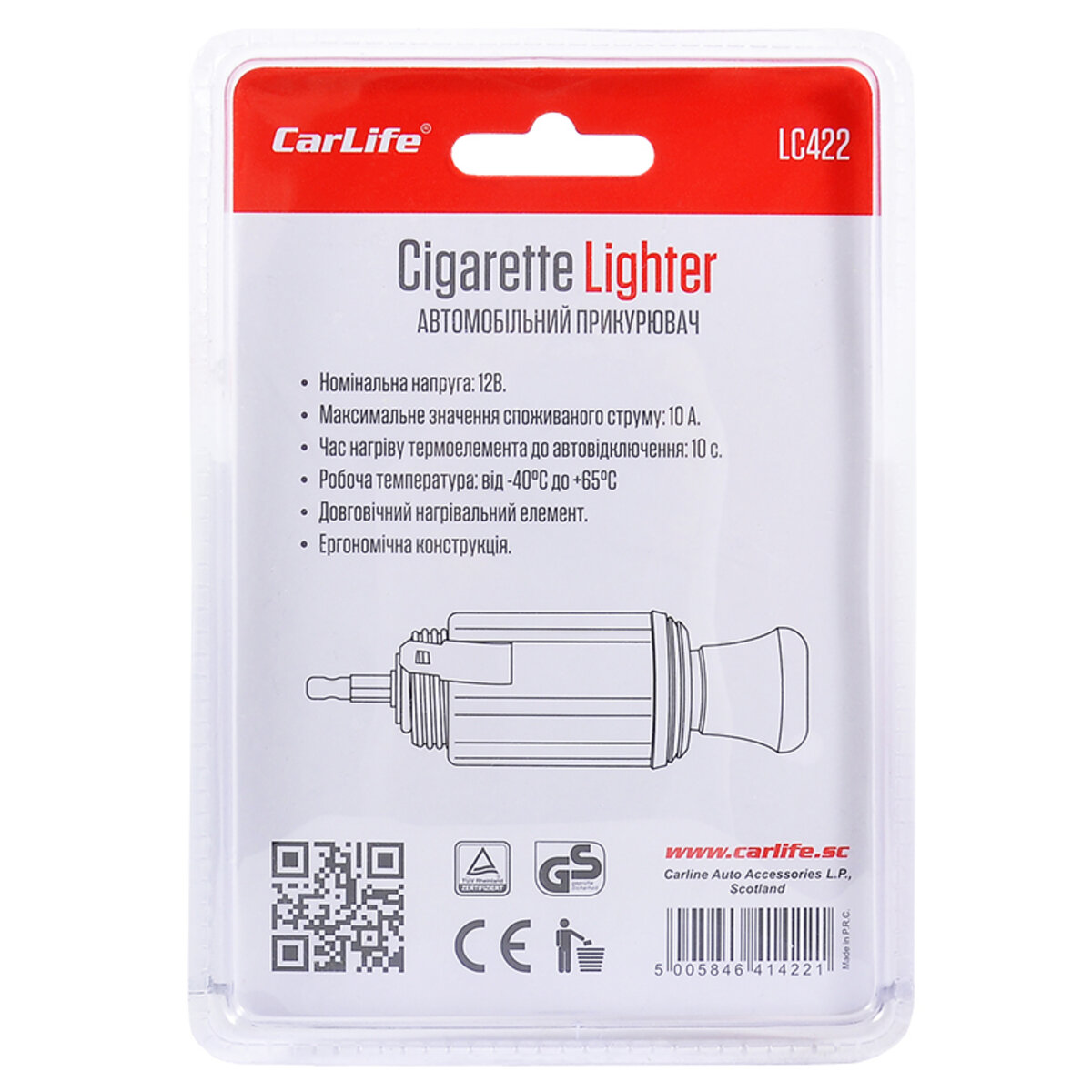Автомобильный прикуриватель CarLife, N2 (LC422) смотреть фото №3