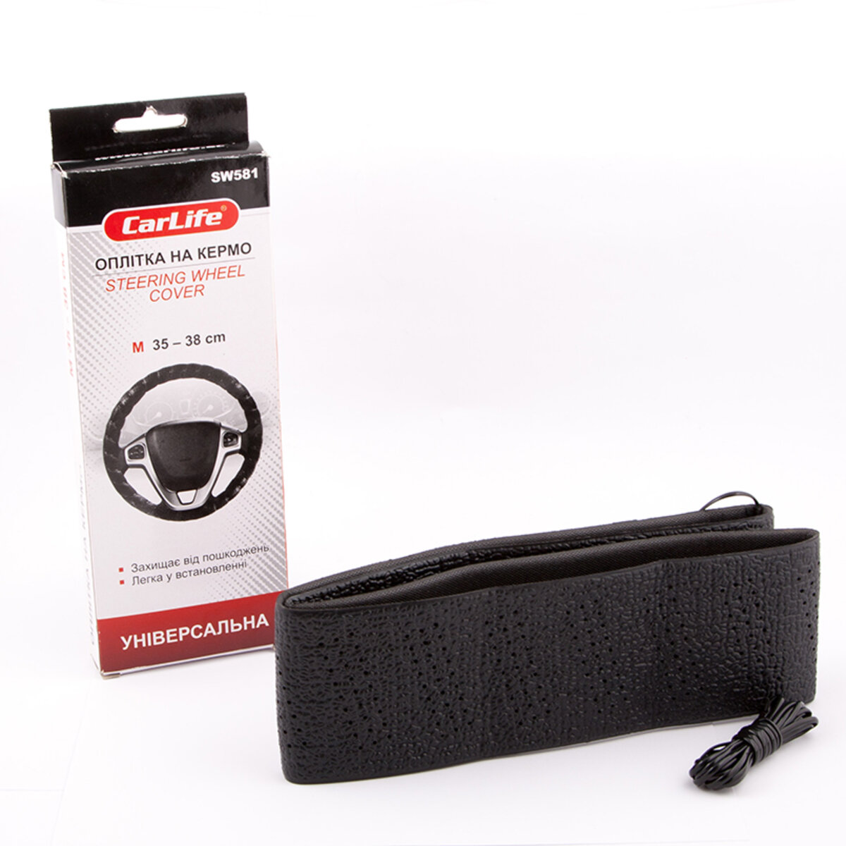 Оплітка на кермо, 35-38см (SW581) дивитися фото №2