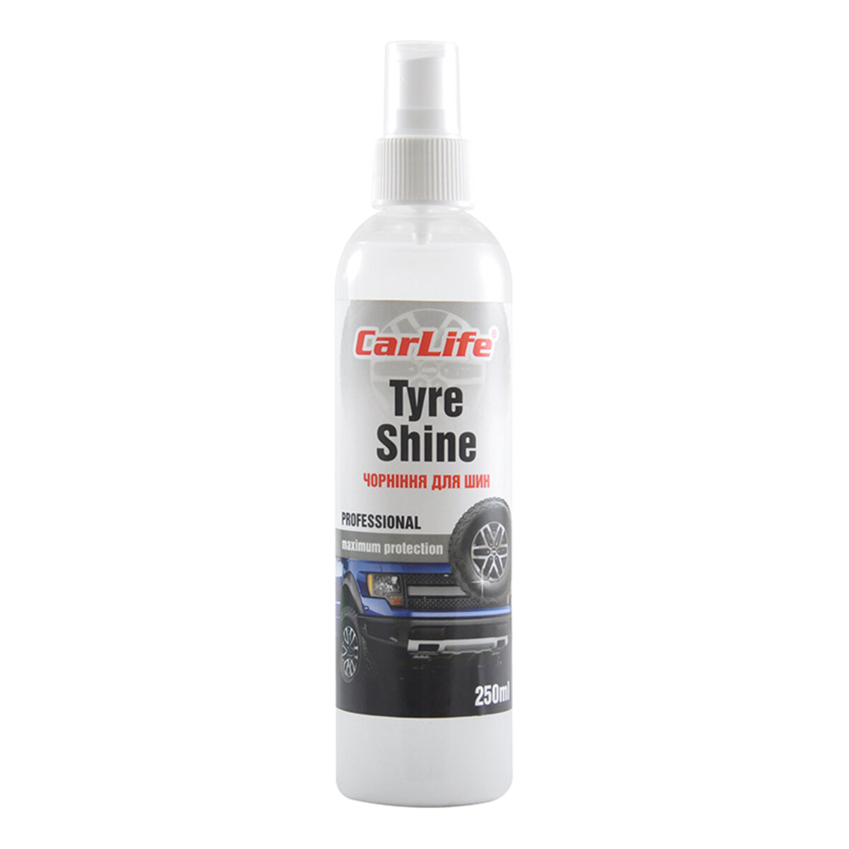 Чорніння для шин CarLife Tyre Shine, 250мл (CF033) дивитися фото №1