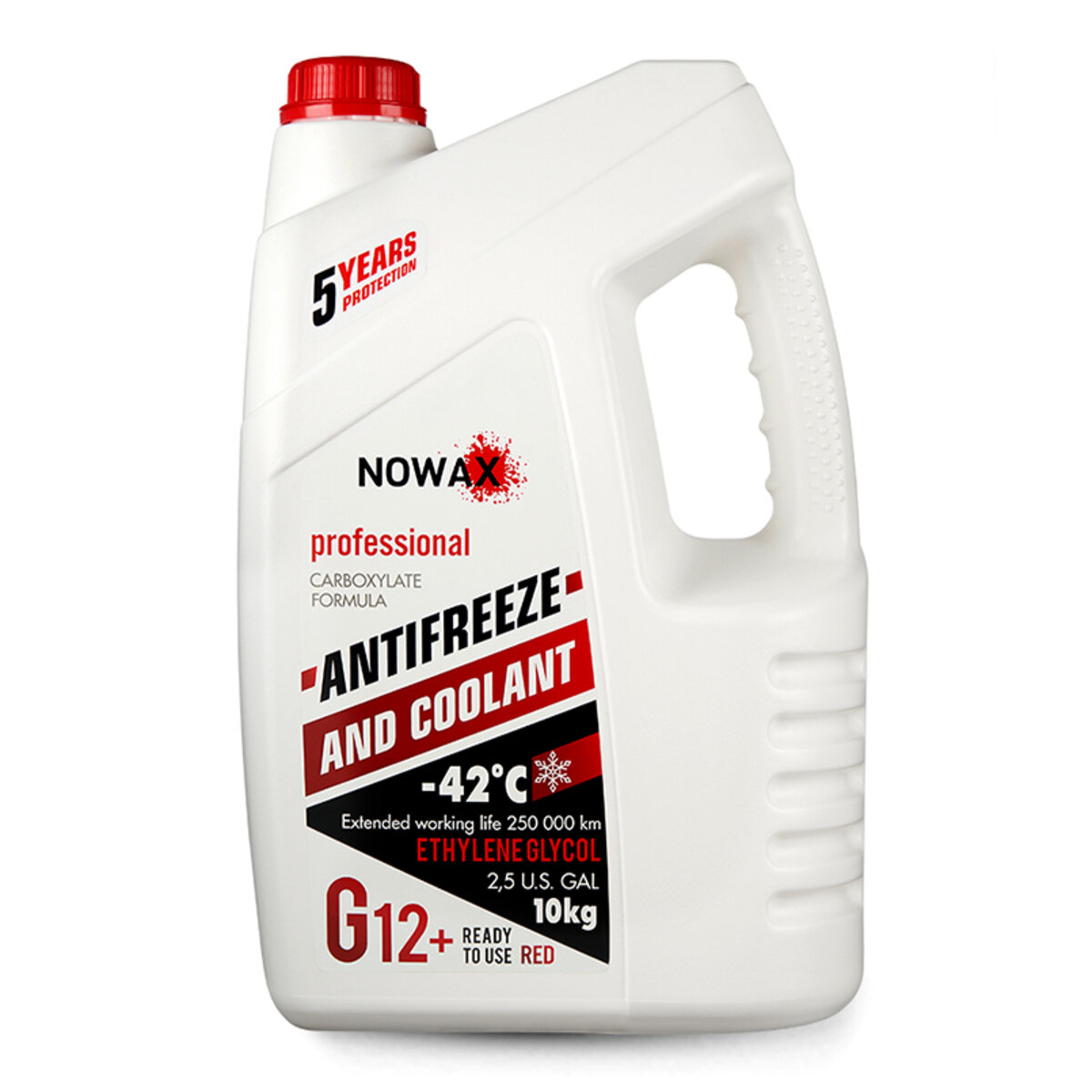 Антифриз Nowax Red G12+ готовый красный 10кг (NX10001) смотреть фото №1