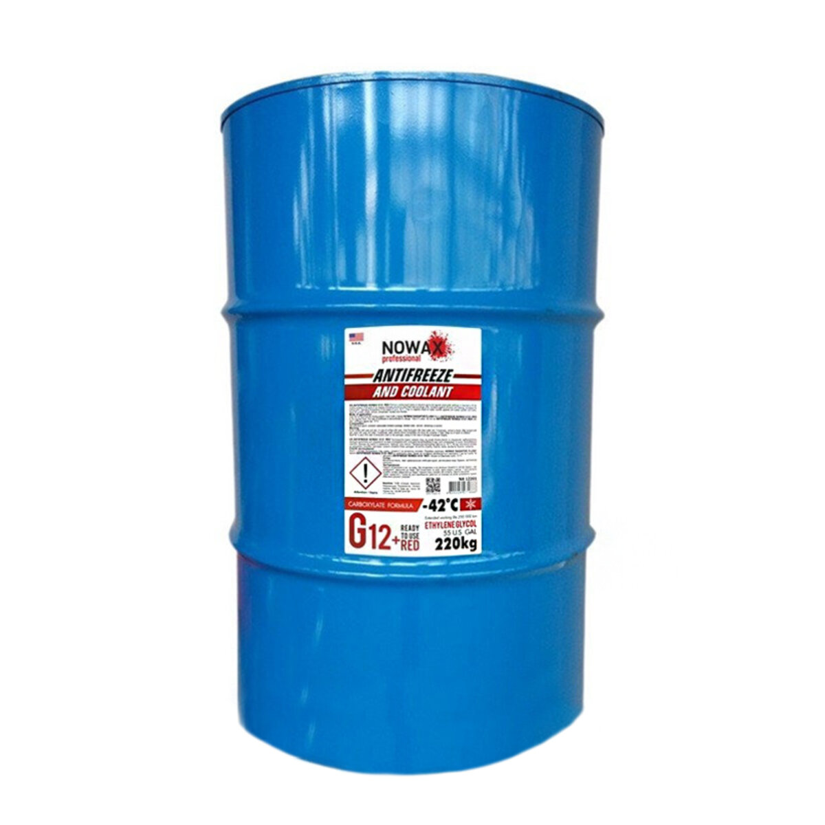 Антифриз NOWAX RED G12+ (червоний) 220кг (NX12201) дивитися фото №1