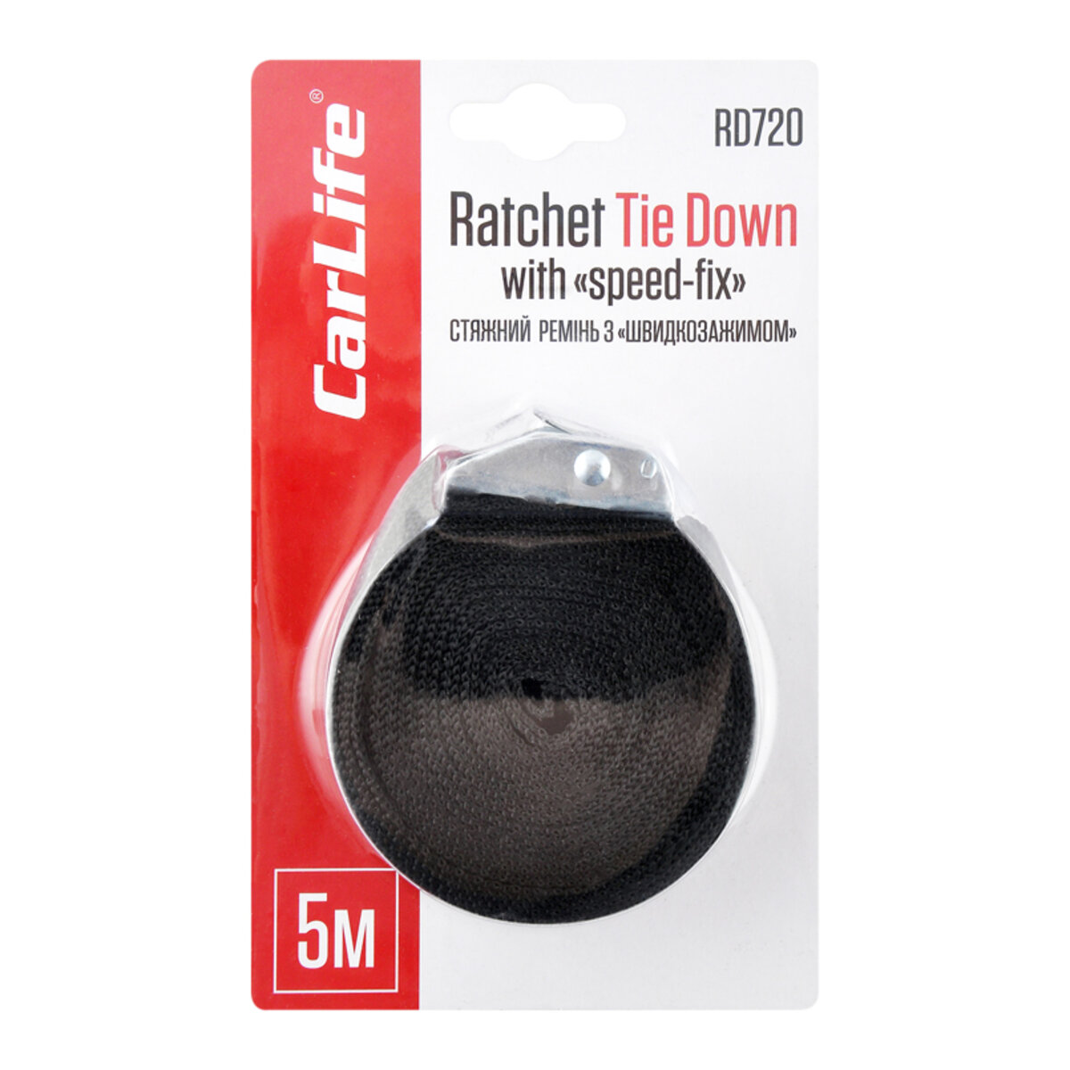 Стяжний ремінь зі швидкозажимом CarLife, 5м (RD720) дивитися фото №2