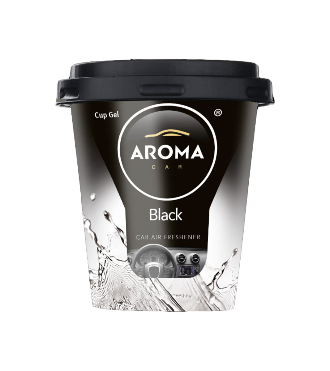 Ароматизатор Aroma Car CUP Gel Black гелевий 130g (92777) дивитися фото №1