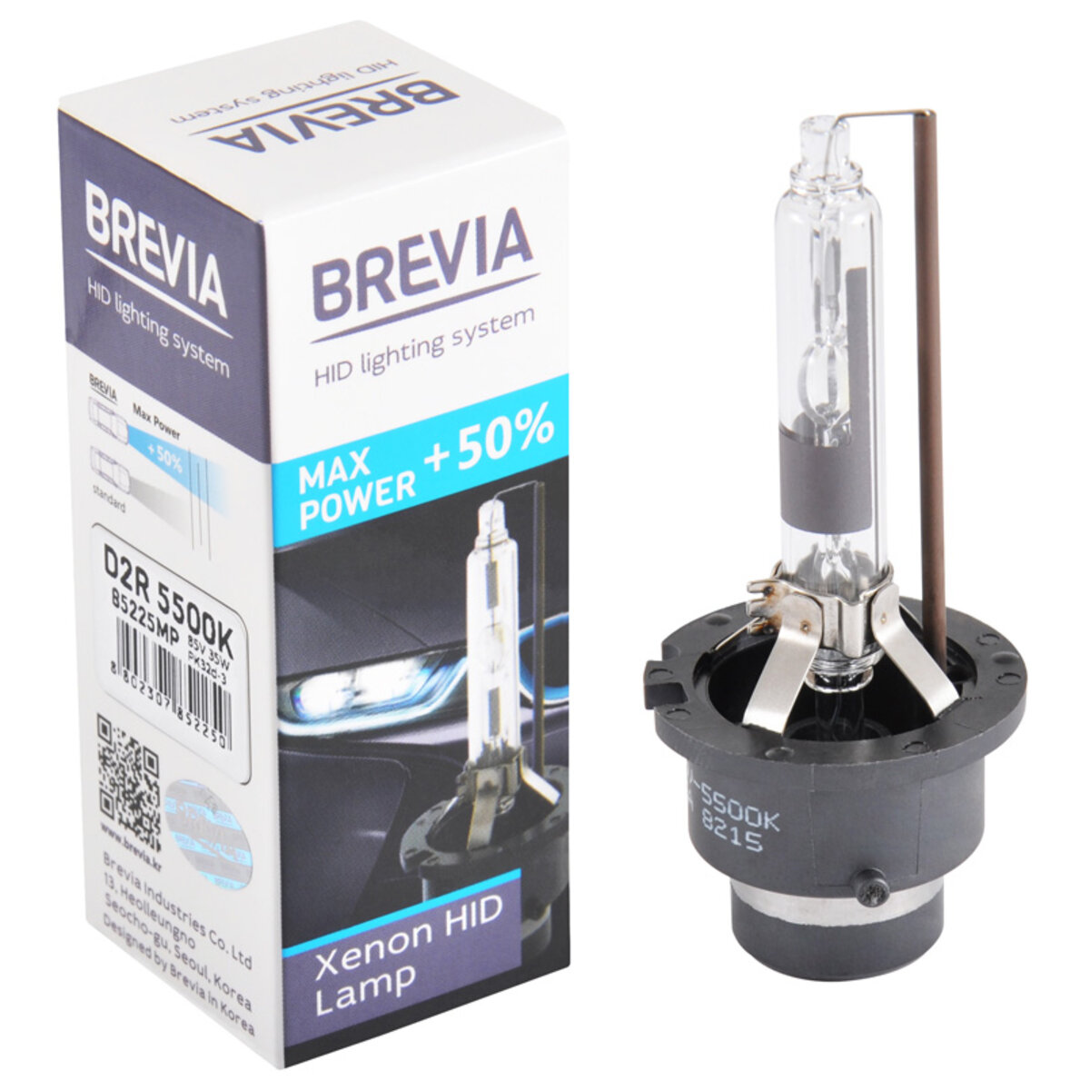Ксенонова лампа Brevia D2R +50%, 5500K, 85V, 35W PK32d-3, 1шт 85225MP (85225MP) дивитися фото №1