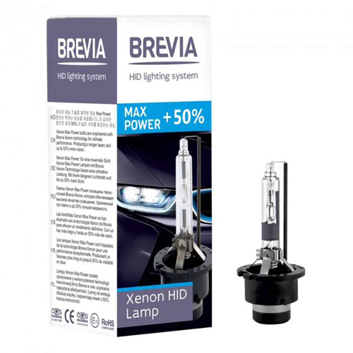 Ксенонова лампа Brevia D2R +50% 5500K 85V 35W PK32d-3 1шт 85225MPC (85225MPC) дивитися фото №1