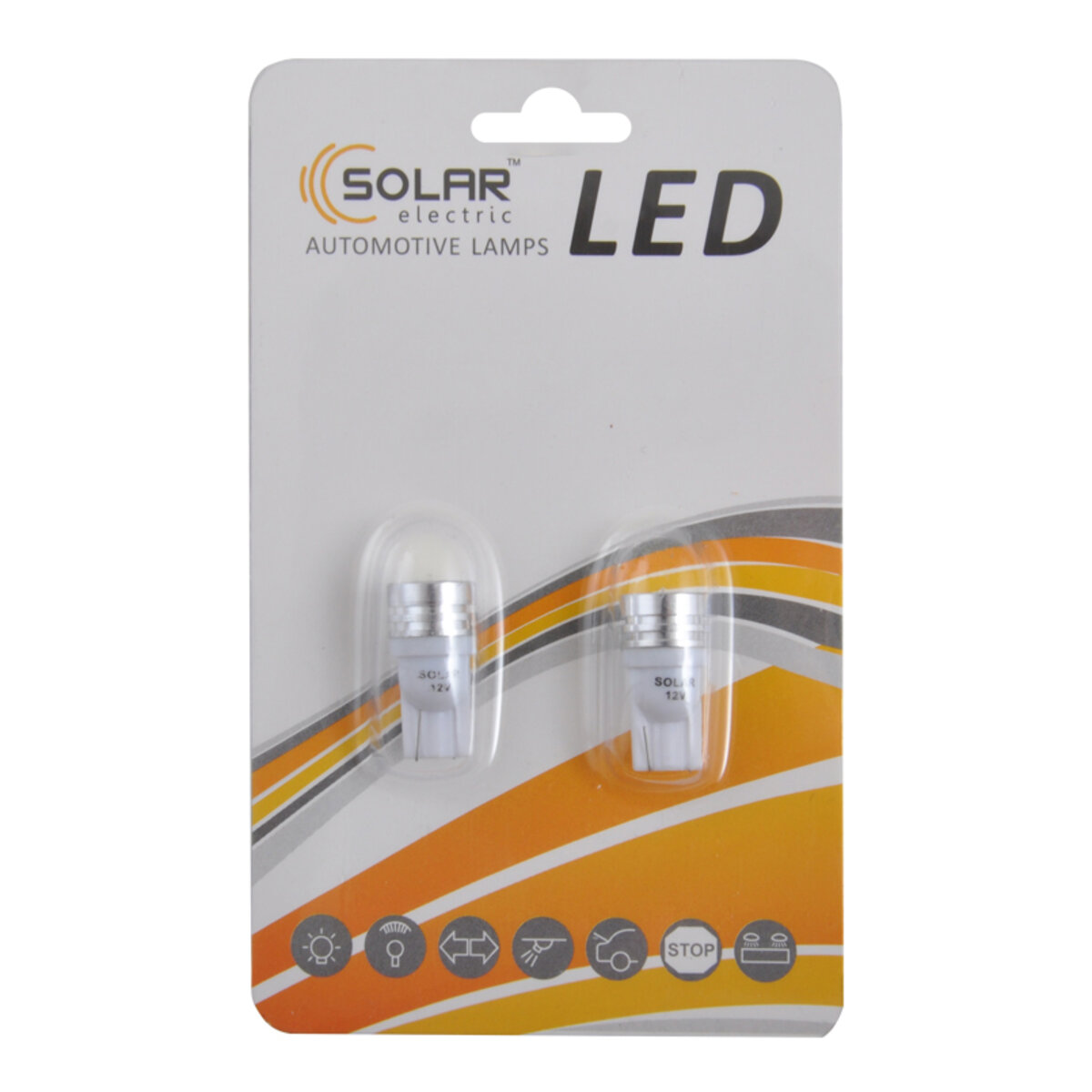 LED автолампа Solar 12V T10 W2.1x9.5d 1SMD 1W white, 2шт LS241_B2 (LS241_B2) дивитися фото №1