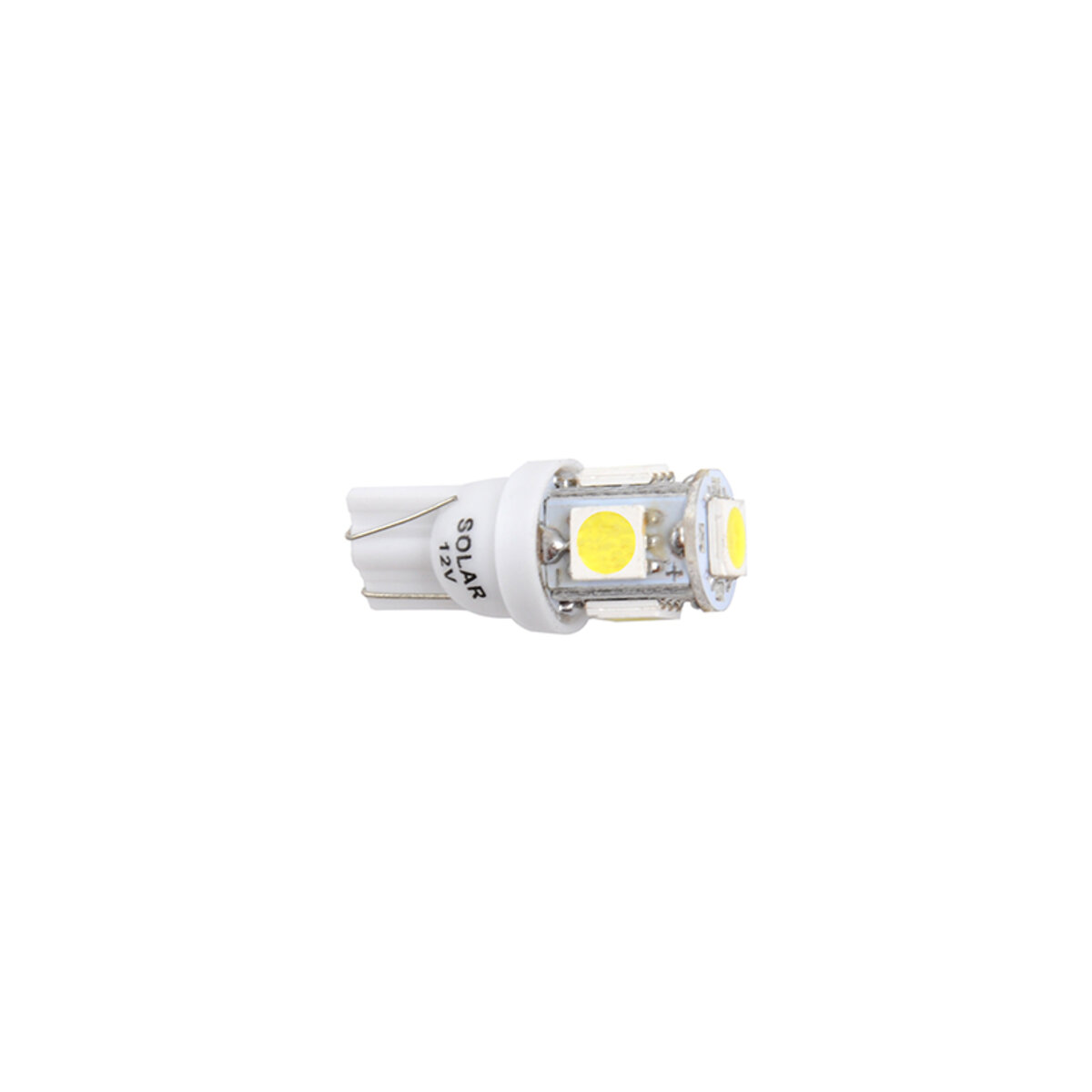 LED автолампа Solar 12V T10 W2.1x9.5d 5smd 5050 white, 2шт (LS243_B2) дивитися фото №2