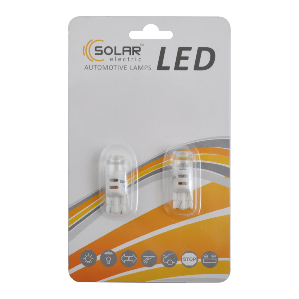 LED автолампа Solar 12V T10 W2.1x9.5d SMD 3W white, 2шт (LS297_B2) смотреть фото №1