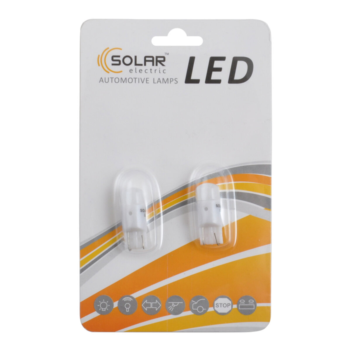 LED автолампа Solar 12V T10 W2.1x9.5d SMD 1,5W white 2шт (LS298_B2) дивитися фото №1