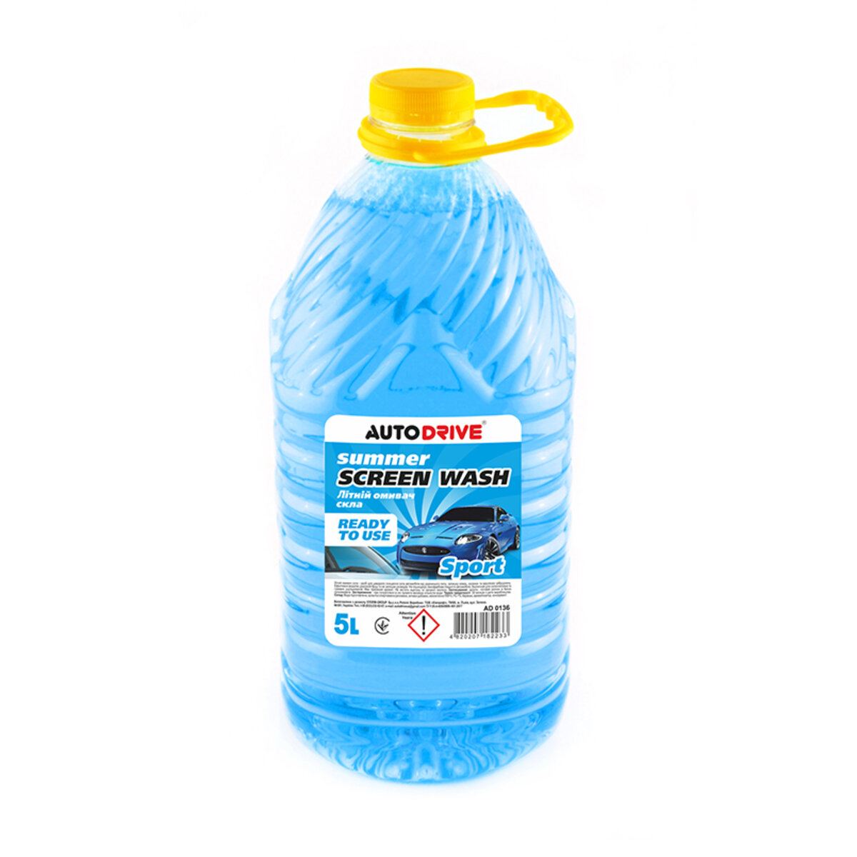 Омивач скла літній AutoDrive Summer Screen Wash Sport PET 5л (AD0136) дивитися фото №1