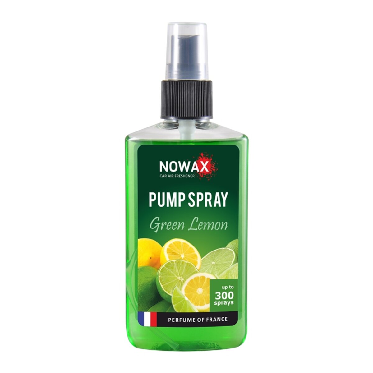 Ароматизатор Nowax Pump Spray Green Lemon, 75ml з розпилювачем (NX07523) дивитися фото №1