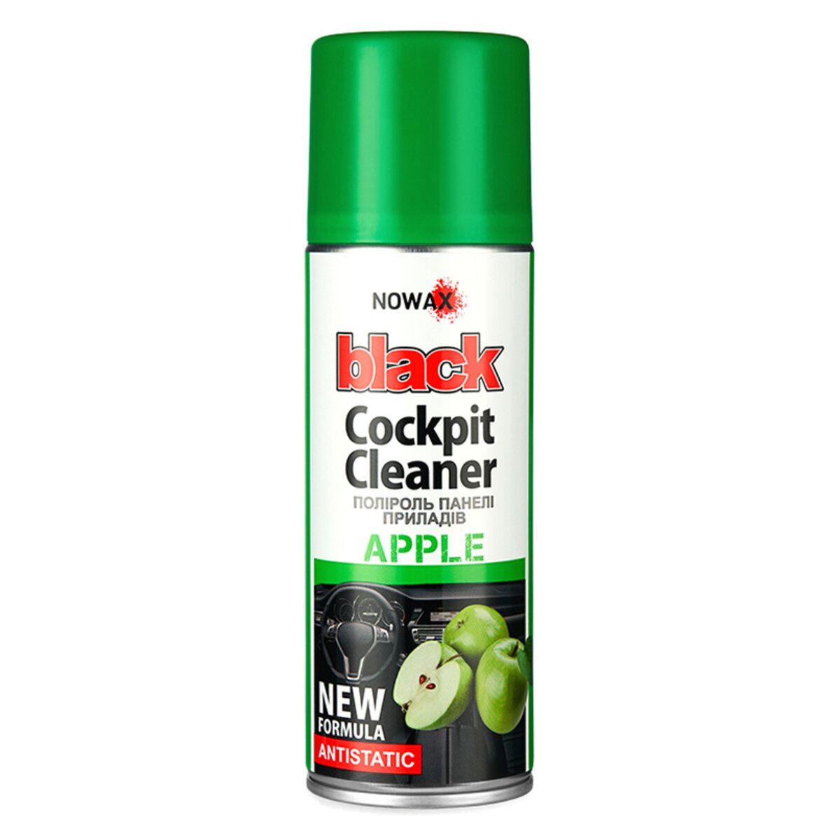 Полироль для панели приборов Nowax Cockpit Cleaner Spray Яблоко, 200мл (NX00208) смотреть фото №1