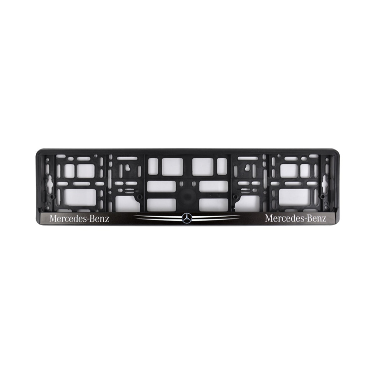 Рамка Сarlife під номер, кольоровий друк, Merсedes-Benz біло-чорна (NH142) дивитися фото №1