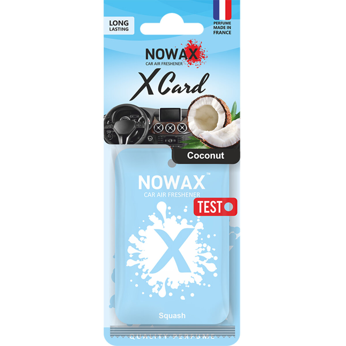 Автомобільний Ароматизатор NOWAX серія X CARD - Coconut сухий (NX07571) | Аромат: Фруктовий дивитися фото №1