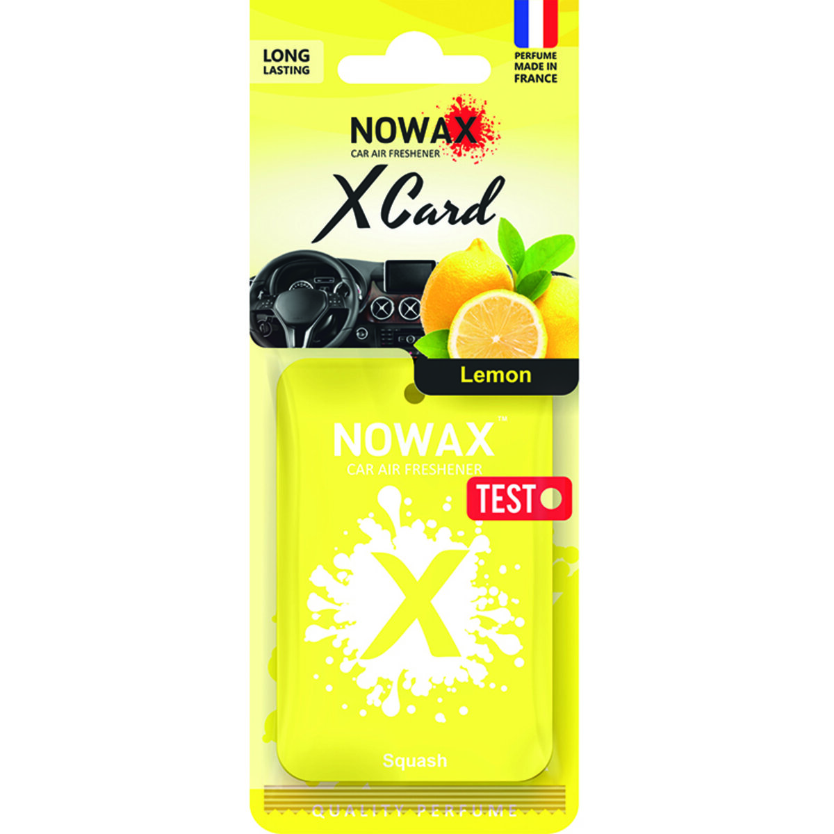 Автомобільний Ароматизатор NOWAX серія X CARD - Lemon сухий (NX07572) | Аромат: Цитрусовий дивитися фото №1