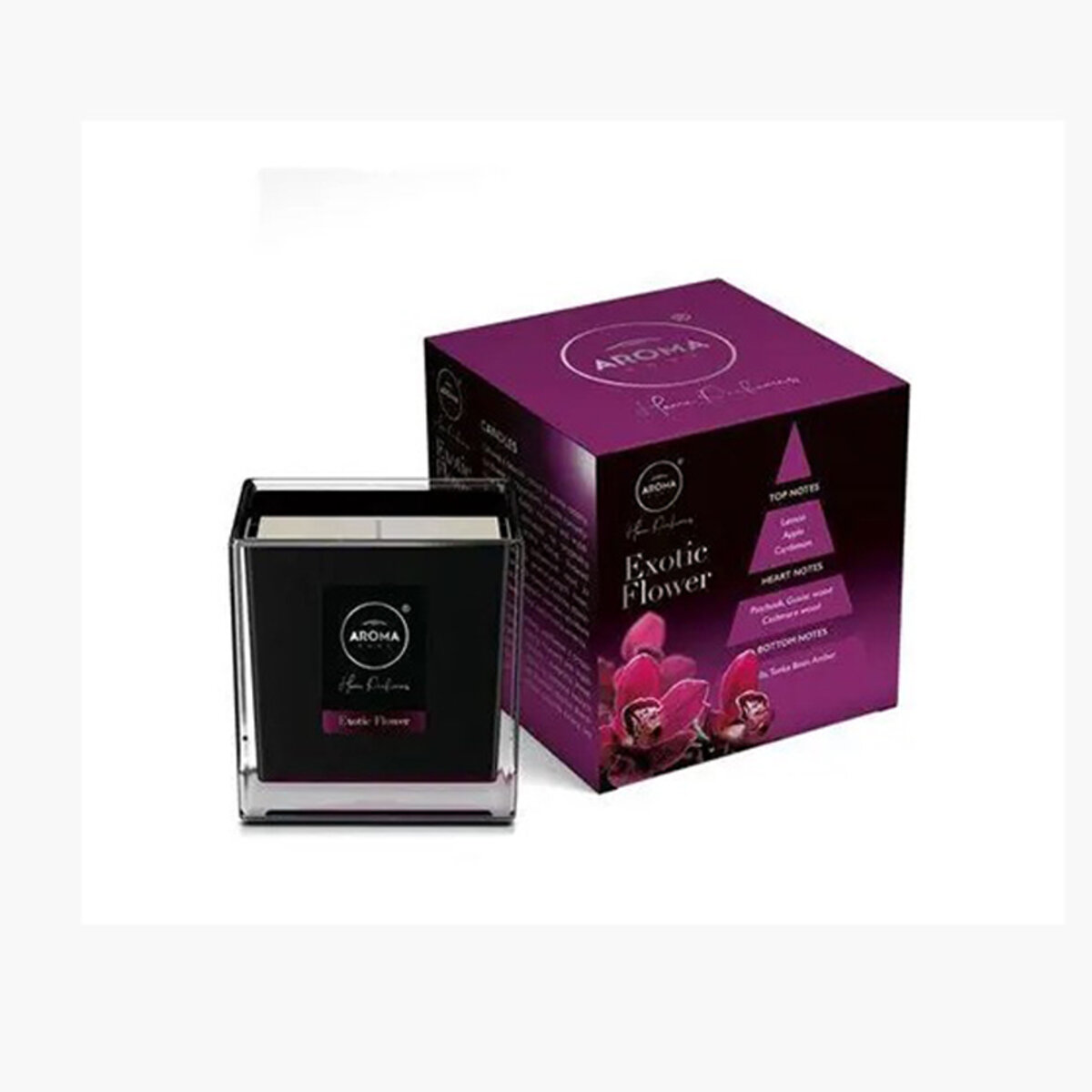 Ароматична свічка Aroma Home Black Series Candles - Exotic Flower 155г (83510) дивитися фото №1
