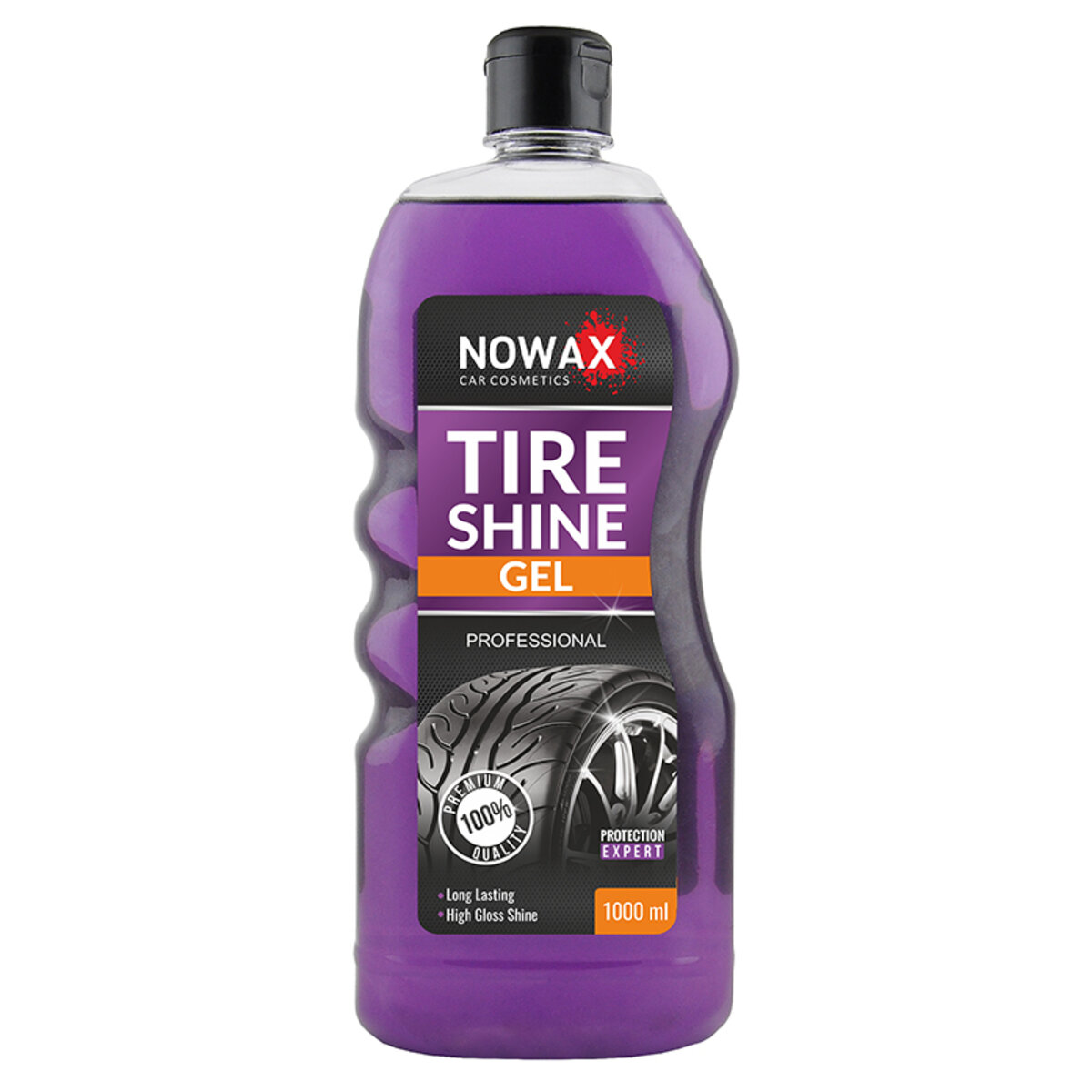 Чернение для шин гелевый NOWAX TIRE SHINE GEL 1000ml (NX01160) смотреть фото №1