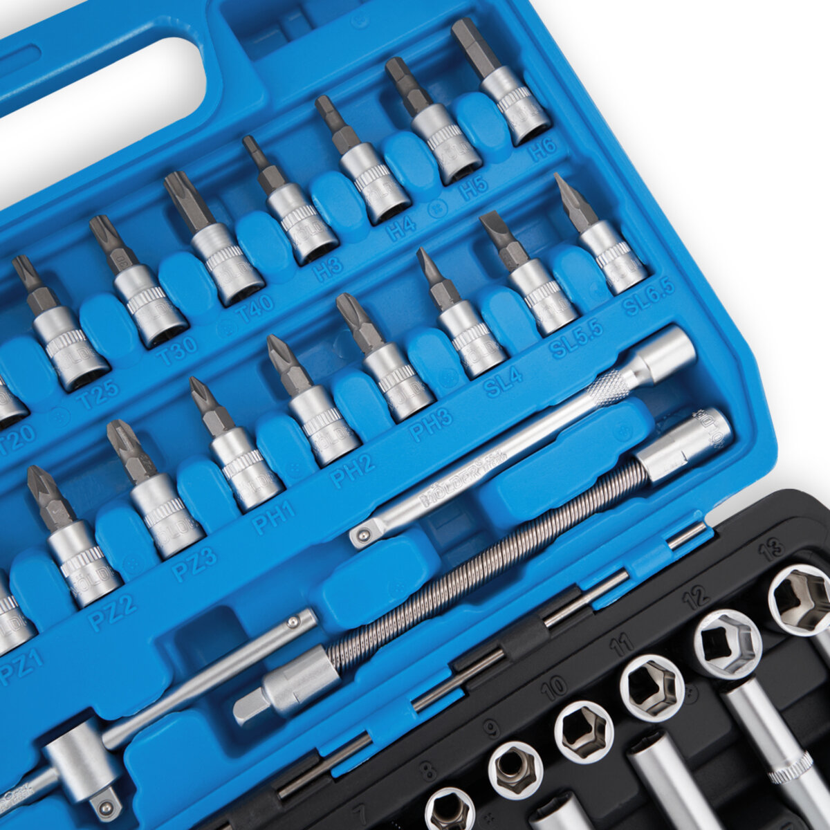 Професійний набір інструментів в кейсі MÖLDER 1/4 72 T, CR-V, 56од. (MT60056) дивитися фото №8