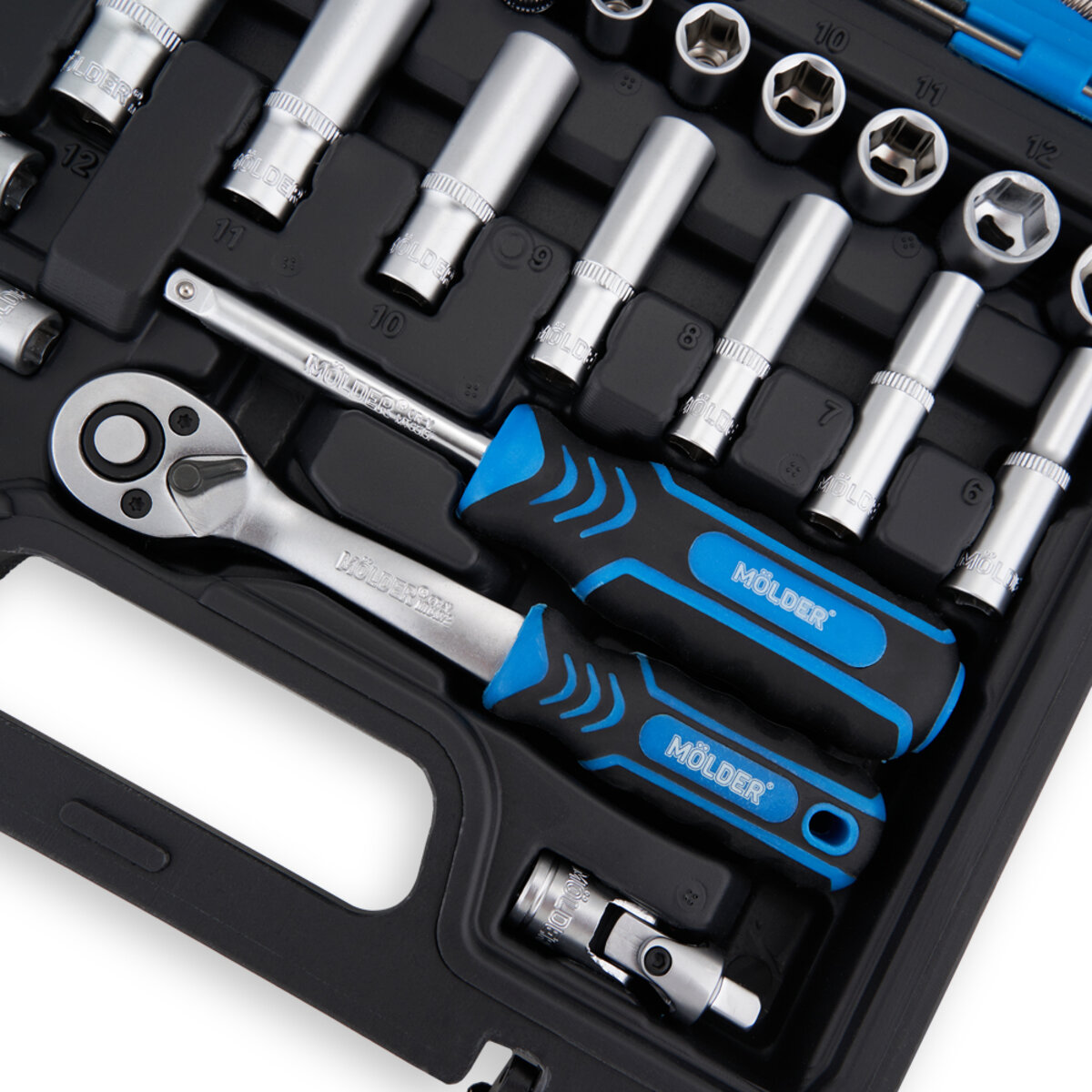 Професійний набір інструментів в кейсі MÖLDER 1/4 72 T, CR-V, 56од. (MT60056) дивитися фото №7