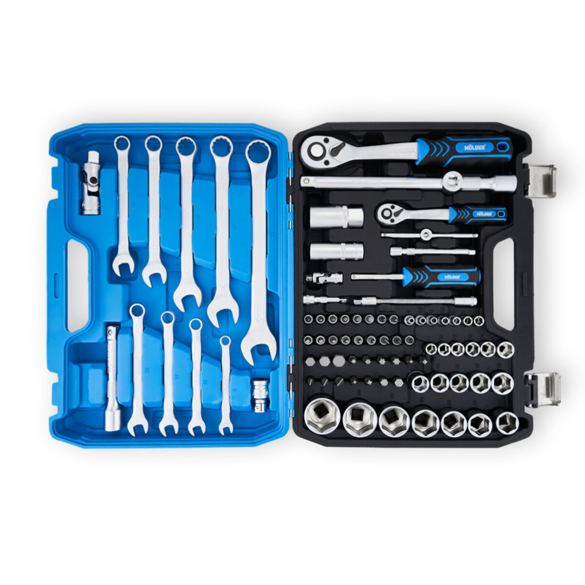 Професійний набір інструментів в кейсі MÖLDER 1/2, 1/4 72 T, CR-V, 82од. (MT60082) дивитися фото №8