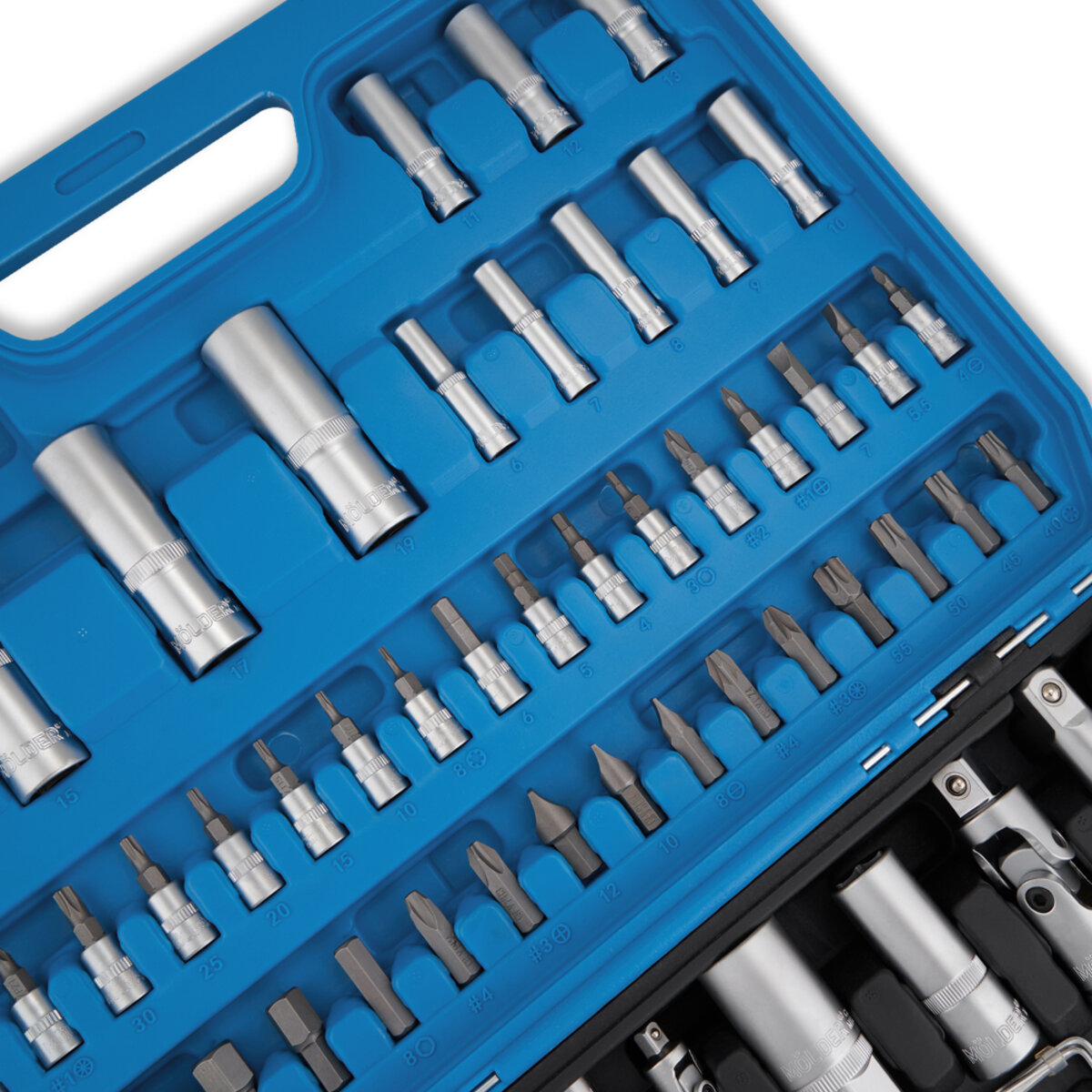 Професійний набір інструментів в кейсі MÖLDER 1/2, 1/4 72 T, CR-V, 94од. (MT60094) дивитися фото №7