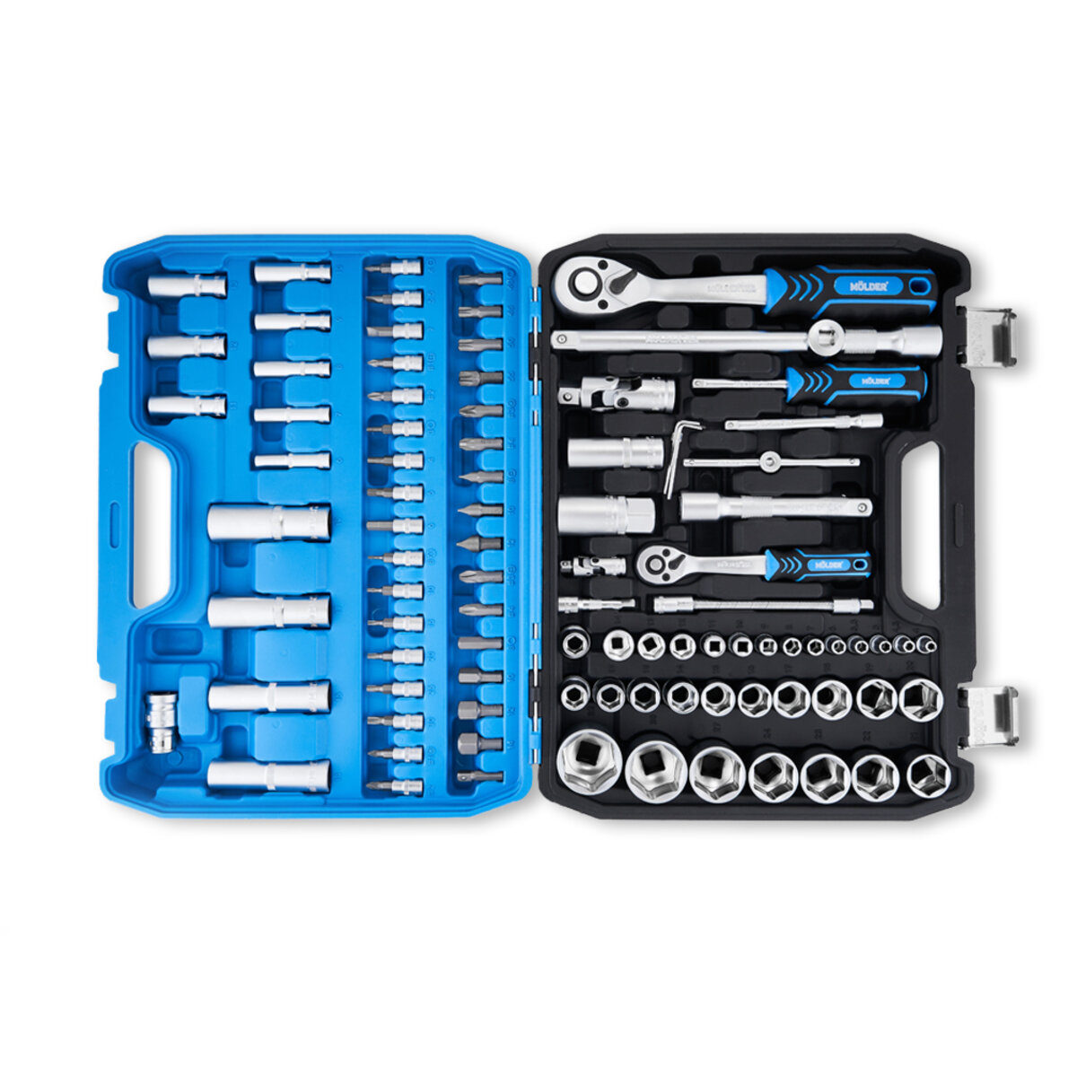 Професійний набір інструментів в кейсі MÖLDER 1/2, 1/4 72 T, CR-V, 94од. (MT60094) дивитися фото №8