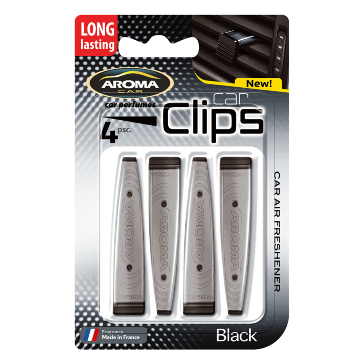 Ароматизатор Aroma Car Clips Black, 4x5g рідкий (375/92381) дивитися фото №1