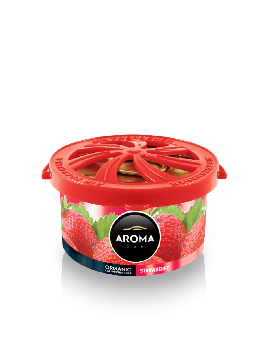 Ароматизатор Aroma Car Organic Green Tea Strawberry гелевий 40g (92091) дивитися фото №1