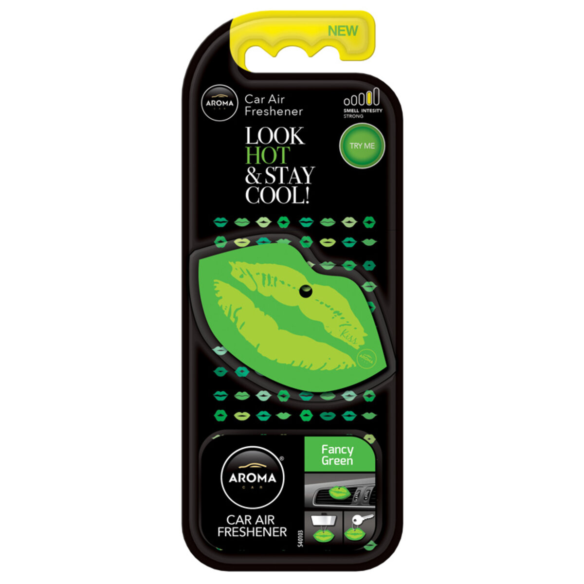 Ароматизатор Aroma Car Lips Fancy Green сухий (92562) дивитися фото №1