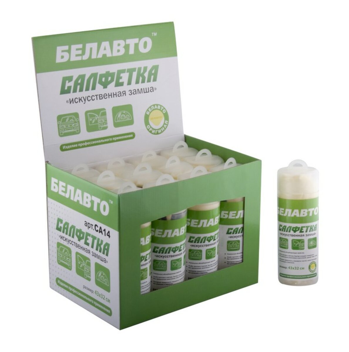 Ганчірка PVA в тубі Белавто, 43x32см (CA14) дивитися фото №2