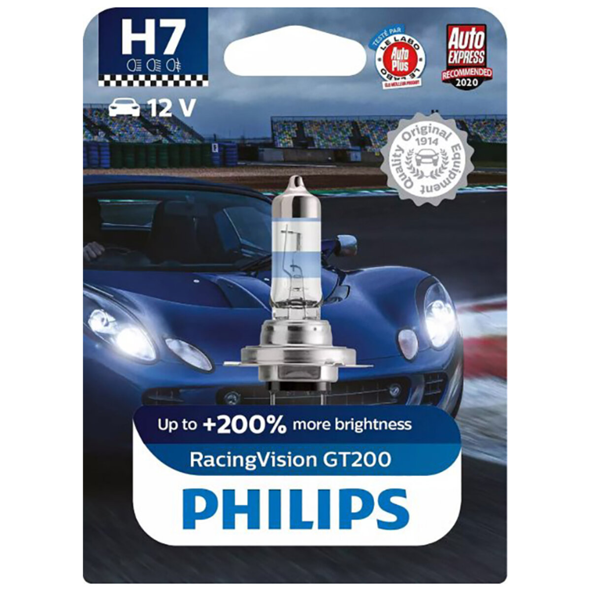 Галогенова лампа Philips H7 RacingVision GT200 12V 55W PX26d 12972RGTB1 (12972RGTB1) дивитися фото №2