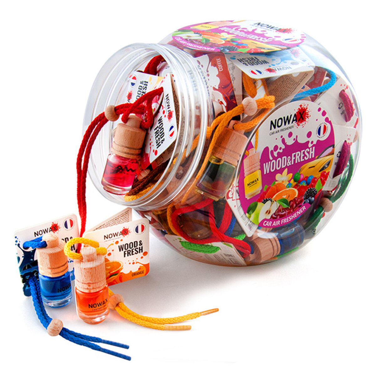Автомобільний MIX ароматизаторів TM Nowax серія Wood&Fresh в колбі (NX00105) | Аромат: дивитися фото №2