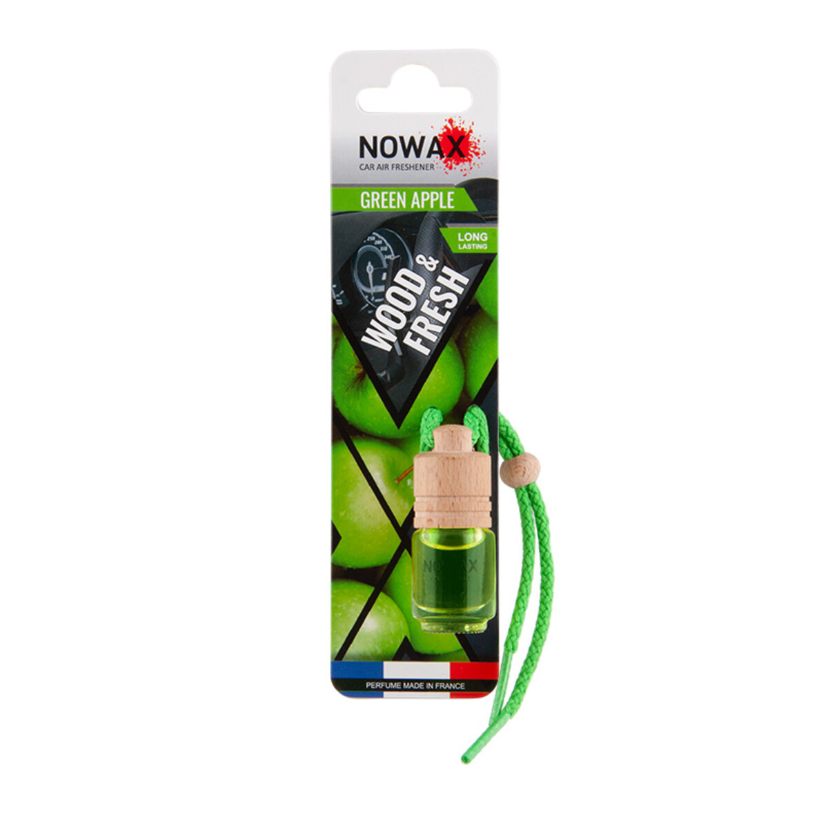 Автомобільний Ароматизатор Nowax Wood&Fresh Green apple рідкий (NX07705) | Аромат: Фруктовий дивитися фото №1
