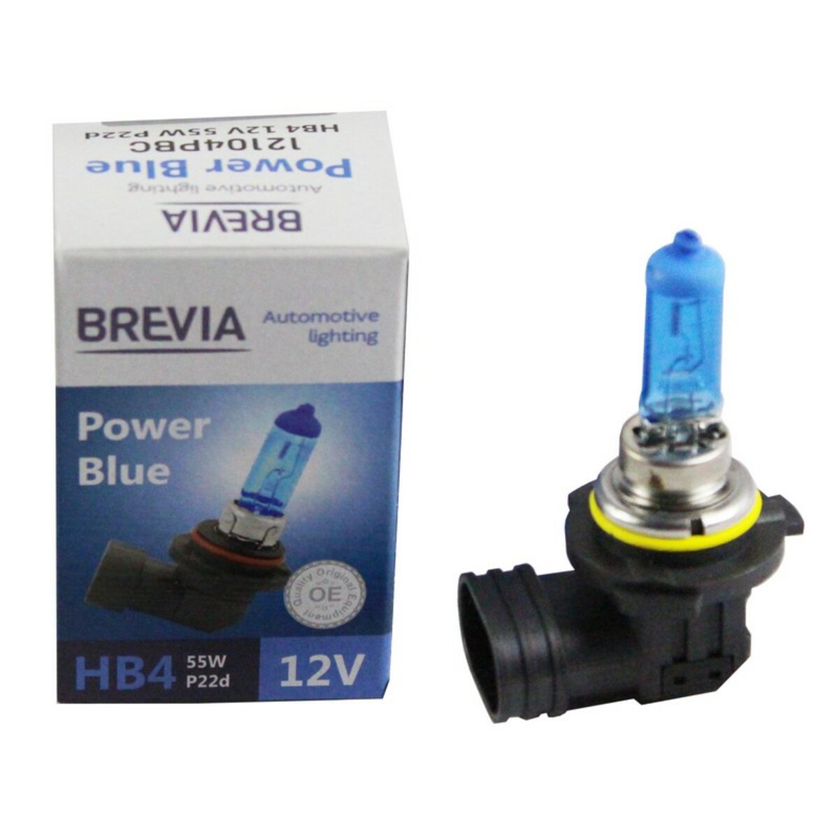Галогенова лампа Brevia HB4 12V 55W P22d Power Blue 4200K (12104PBC) дивитися фото №1