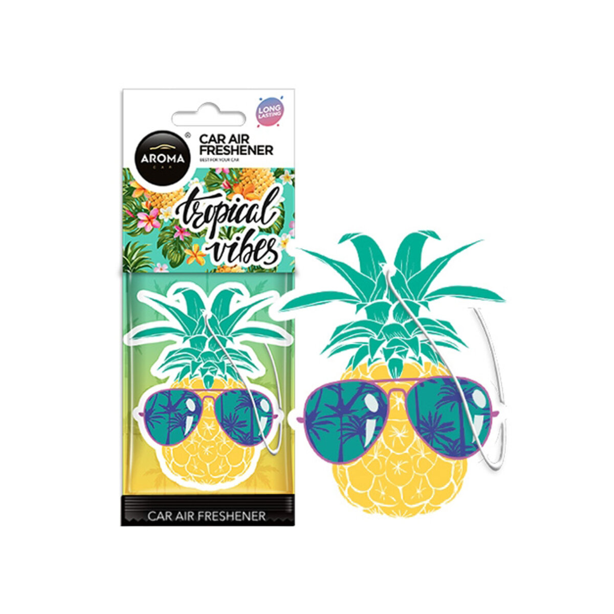 Автомобільний Ароматизатор Aroma Car Cellulose FRUITS - Pineapple Mohito сухий (83392) | Аромат: Інший дивитися фото №1