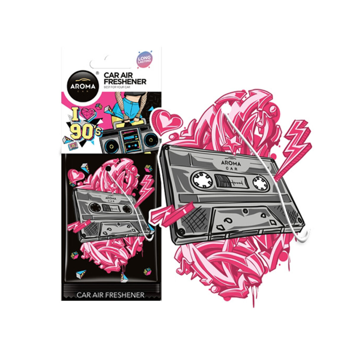 Автомобільний Ароматизатор Aroma Car Cellulose BACK TO 90 & 70 - Tape сухий (83269) | Аромат: Інший дивитися фото №1