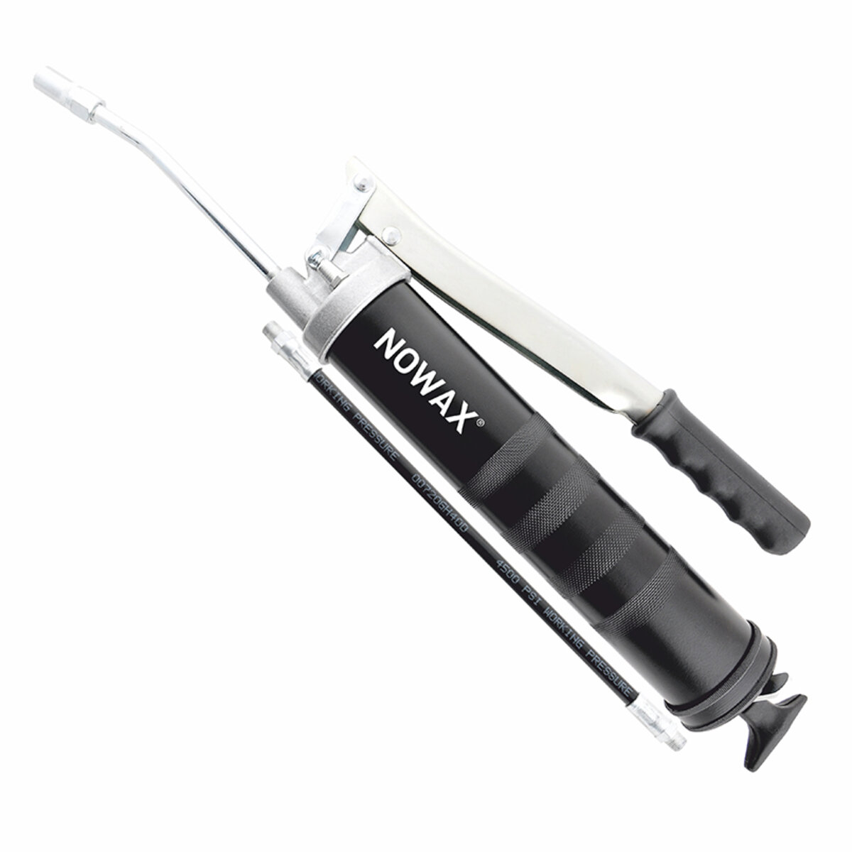 Шприц для мастила Nowax плунжерно-важільного типу Heavy Duty 10000psi, шланг в комплекті (NX12140) дивитися фото №1