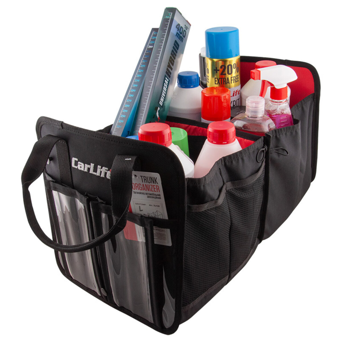 Сумка органайзер CarLife (трансформер) L 58х34х31см Тк. PVC 1680 D чорна (To149) дивитися фото №4