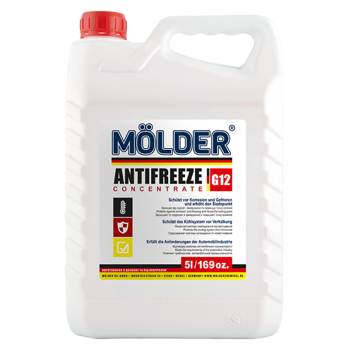 Антифриз MOLDER концентрат червоний 5л (UKF-050-G12) дивитися фото №1