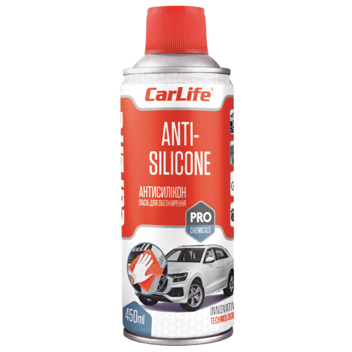 Антисилікон засіб для обезжирення CarLife Anti-Silicone, 450мл (CF458) дивитися фото №1