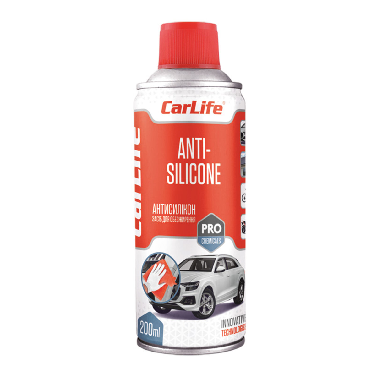 Антисилікон засіб для обезжирення CarLife Anti-Silicone, 200мл (CF220) дивитися фото №1