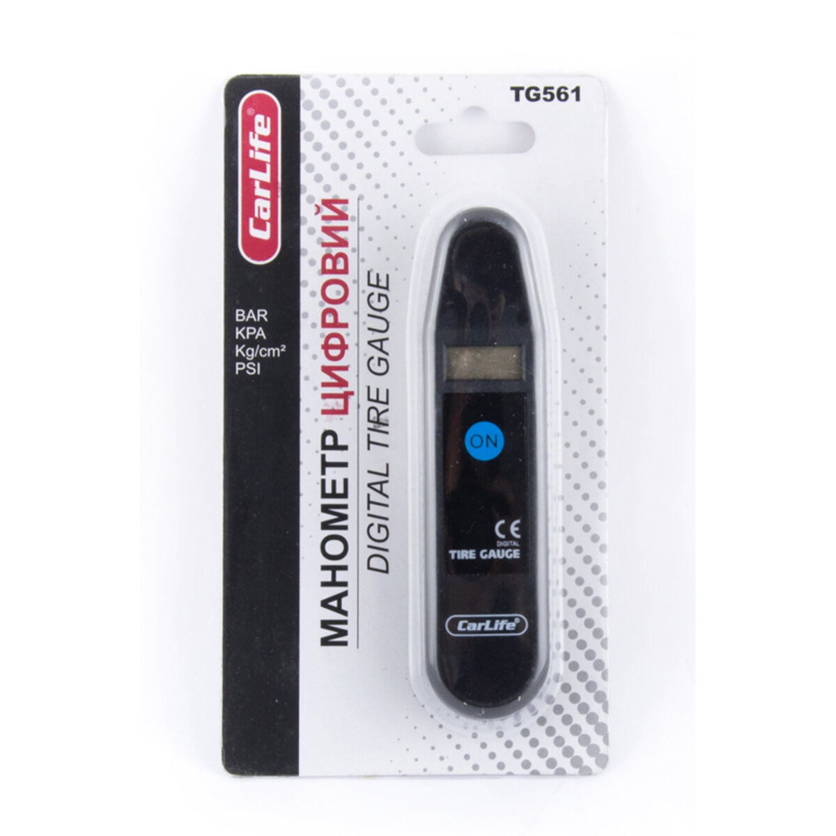 Манометр цифровий Carlife 7bar (TG561) дивитися фото №2