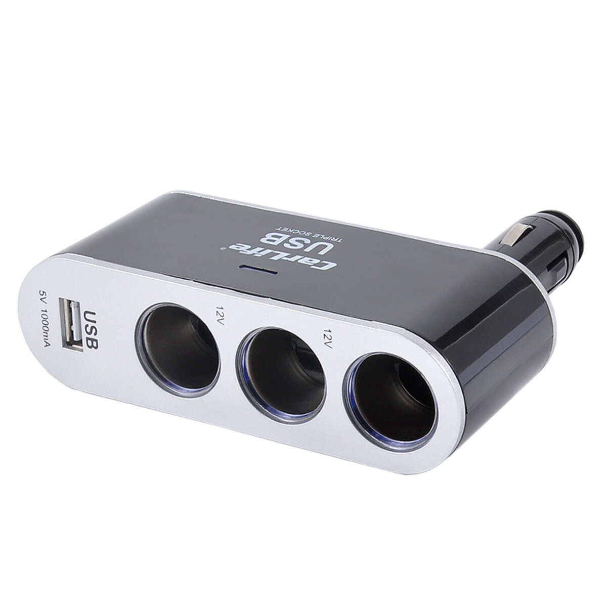 Разветвитель прикуривателя Carlife 3в1 + USB (CS302) смотреть фото №3