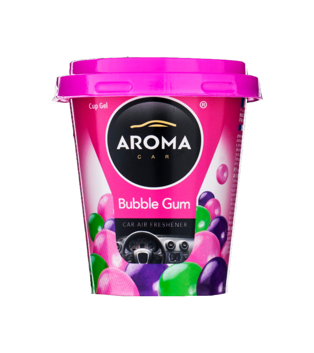 Ароматизатор Aroma Car CUP Gel Bubble Gum гелевий 130g (92778) дивитися фото №1