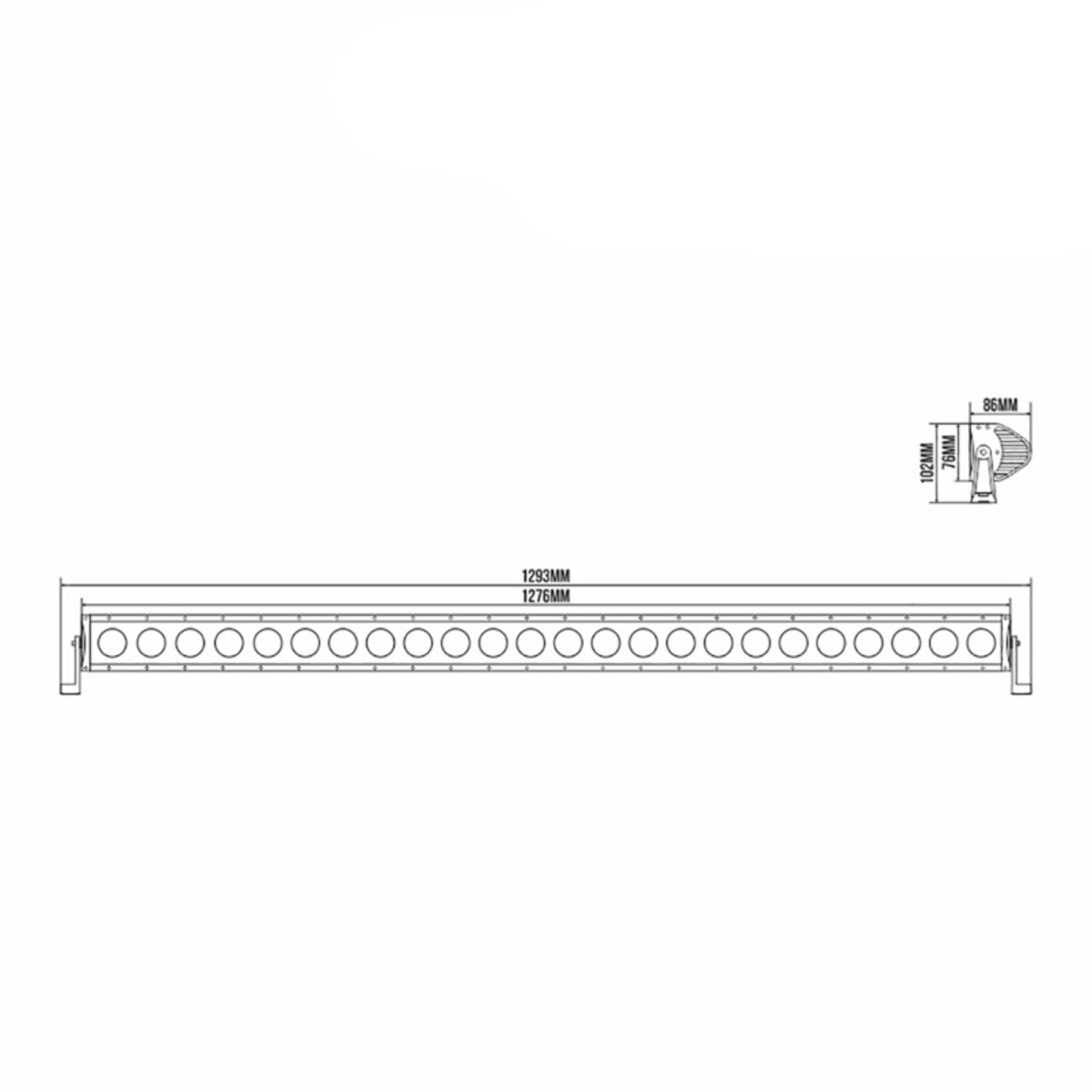 Автолампа світлодіодна BELAUTO CREE Combo LED (24*10w) (BOL2410C) дивитися фото №2