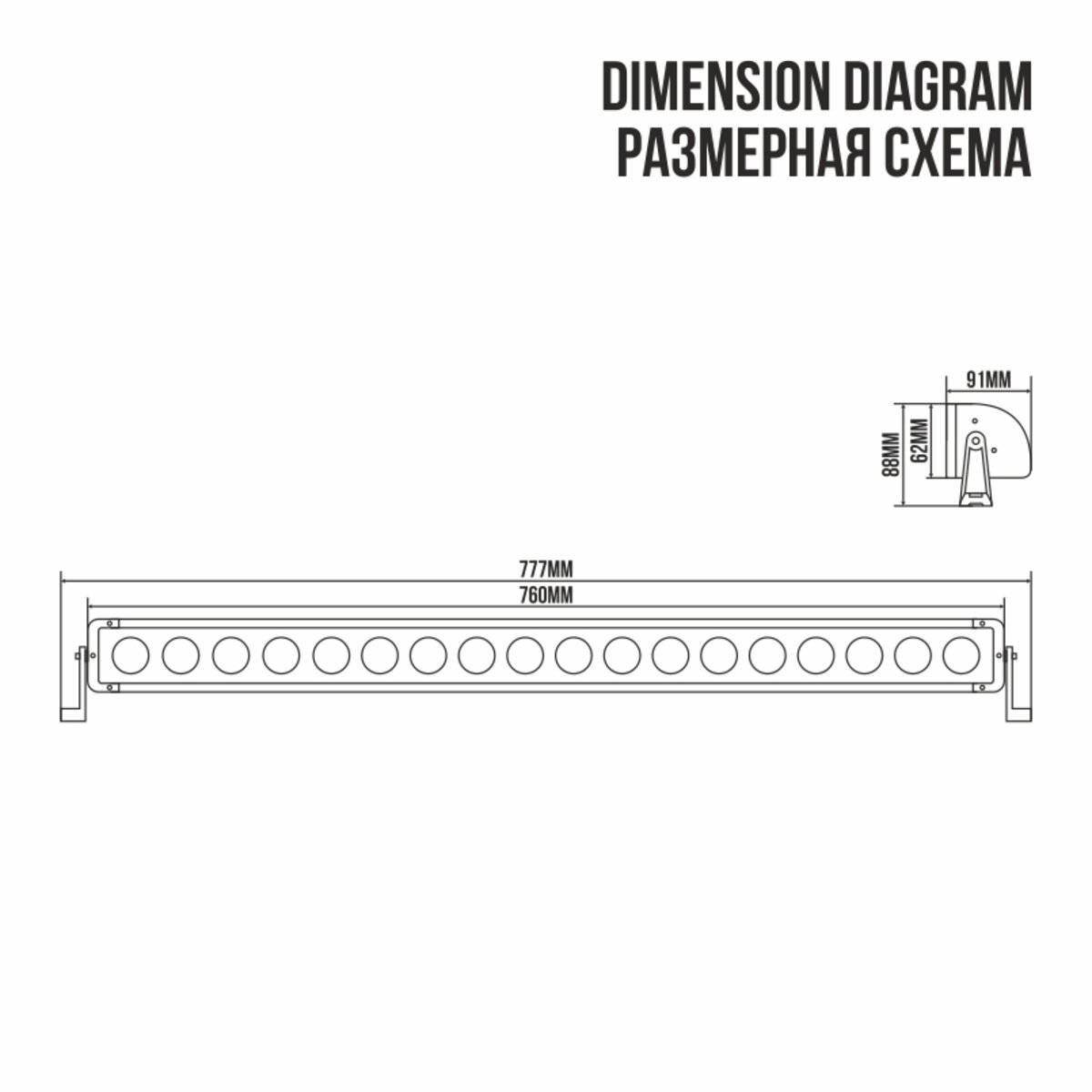 Автолампа світлодіодна BELAUTO CREE Flood LED (18*10w) (BOL1810LF) дивитися фото №2