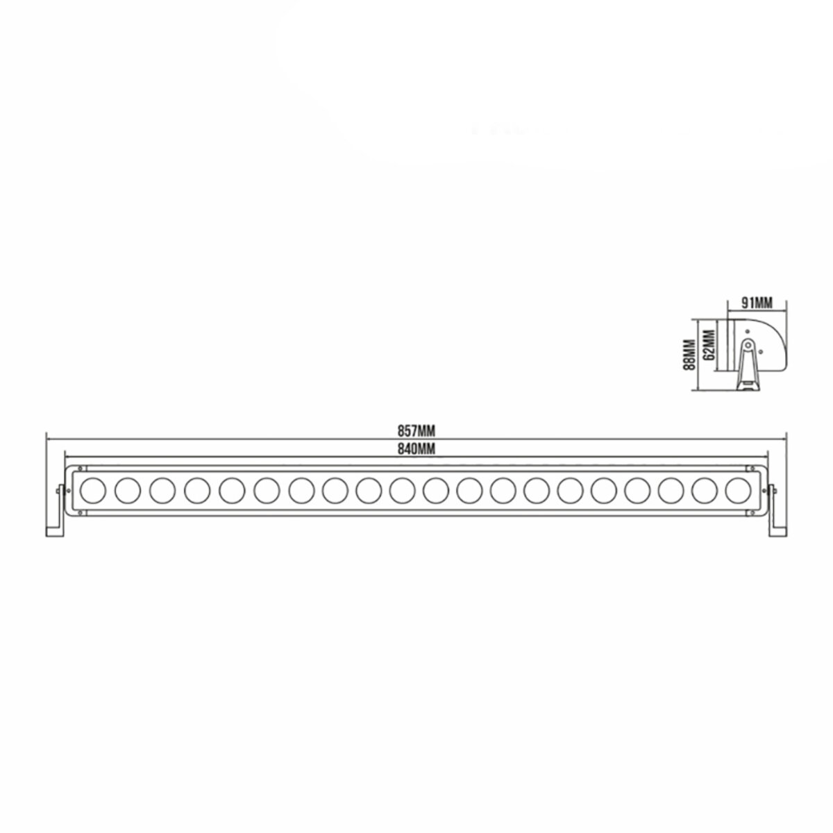 Автолампа світлодіодна BELAUTO CREE Combo LED (20*10w) (BOL2010LC) дивитися фото №2