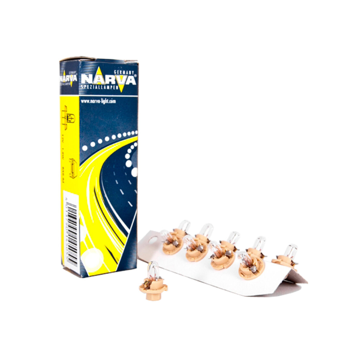 Лампа розжарювання Narva 12V 1,8W BX8,4D Beige, 10шт (17060) дивитися фото №1