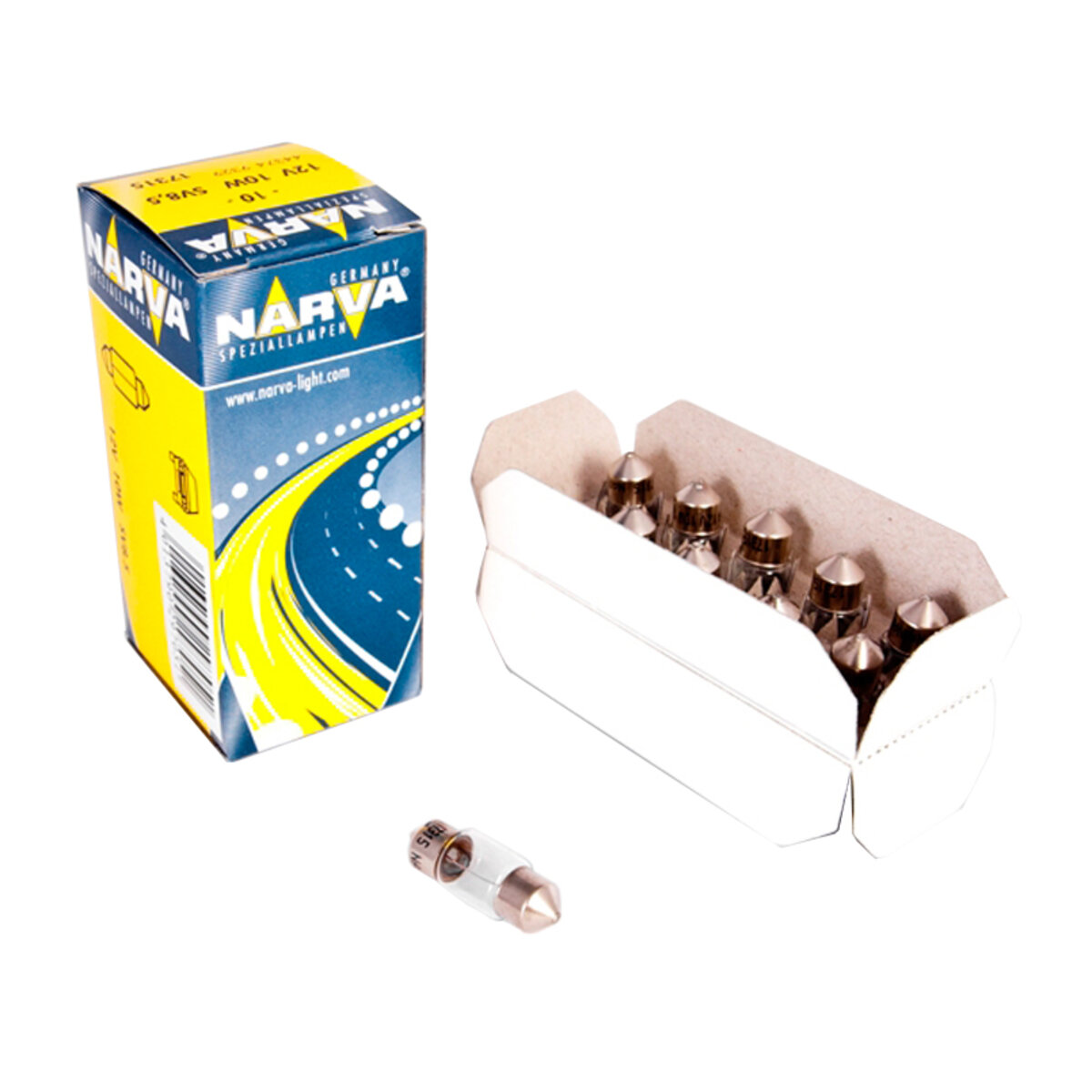 Лампа розжарювання Narva 12V 10W SV8,5 11X28, 10шт (17315) дивитися фото №1